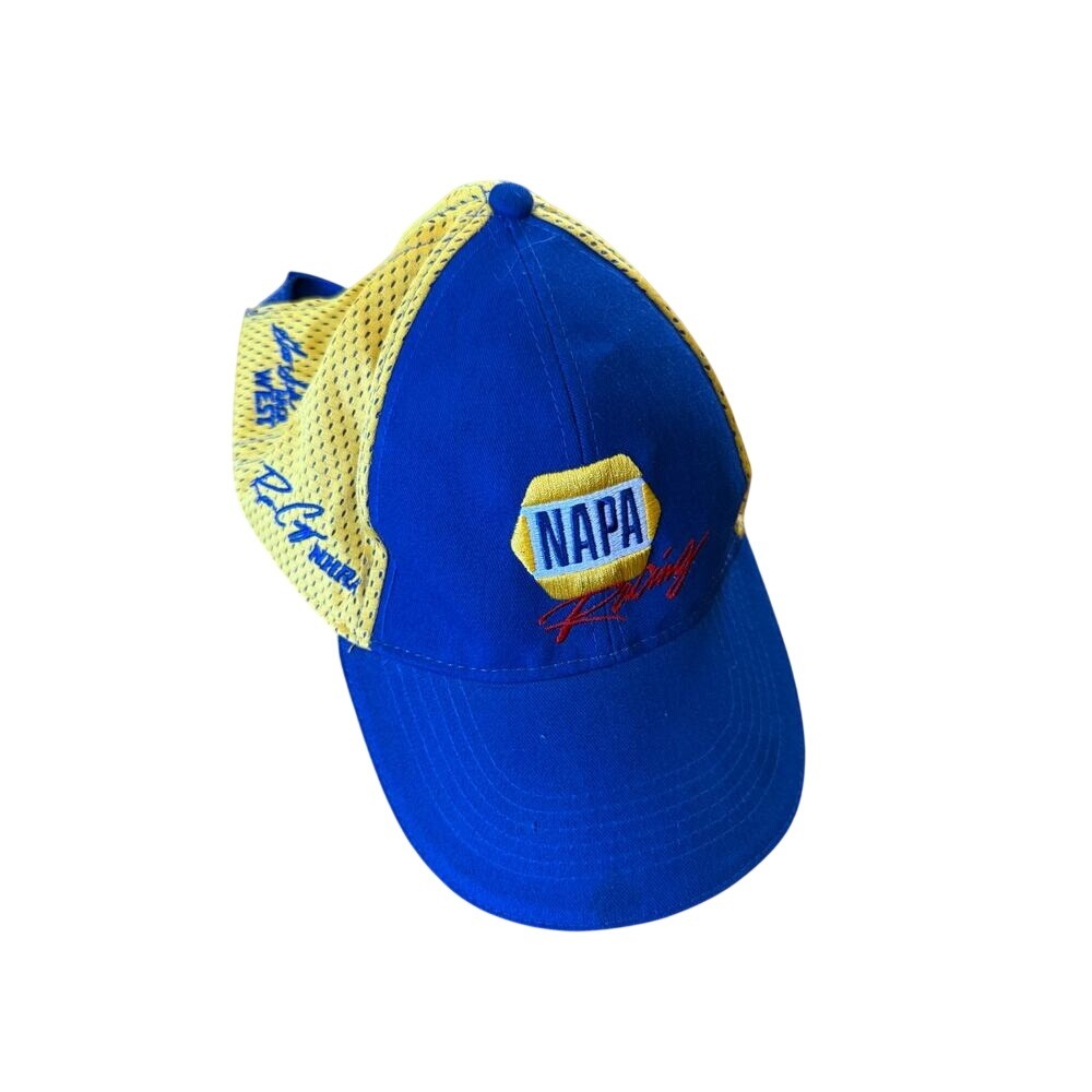 NAPA RACING Team Truckers Adjustable‎ Hat Yellow Blue Embroidered